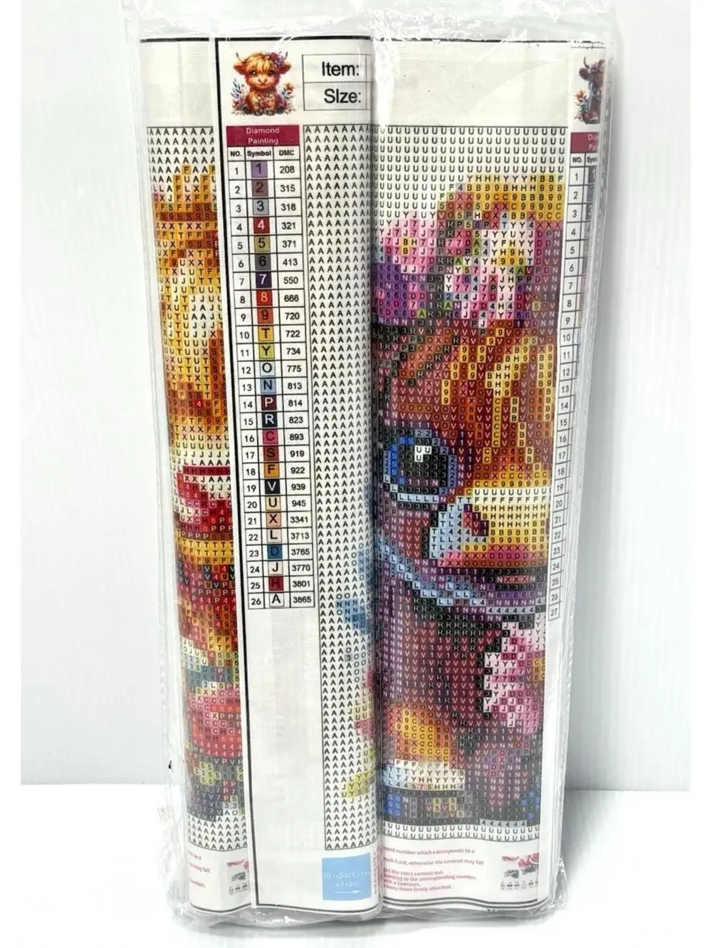 2 Pack Cow Diamond Art Kits 5D Full Drill DIY Highland Cow 30cm x 30cm